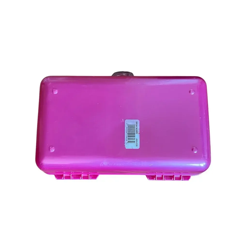 Caboodles Pink Make Up Storage Case with Mirror Two Levels Vintage